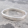 Polished Oval Sterling Silver Solid Bangle, thumbnail 2 of 4