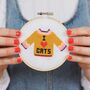 I Love Cats Cross Stitch Kit, thumbnail 1 of 3