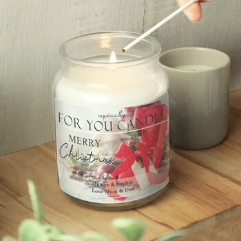 Personalised Merry Christmas Scented Candle, 4 of 5
