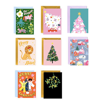 Christmas Tree Gold Foiled Greeting Card, 6 of 6