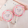 Personalised Floral Wreath Wedding Giant Lollipops, thumbnail 1 of 5