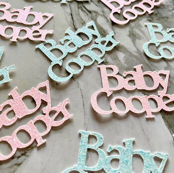 Personalised Baby Shower Table Confetti, 4 of 5