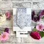 Blue And Silver Ditsy Floral Wedding Tie Set, thumbnail 2 of 6