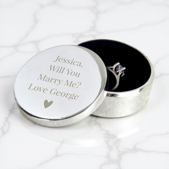 Personalised Ring Box Personalised Gift, 4 of 8