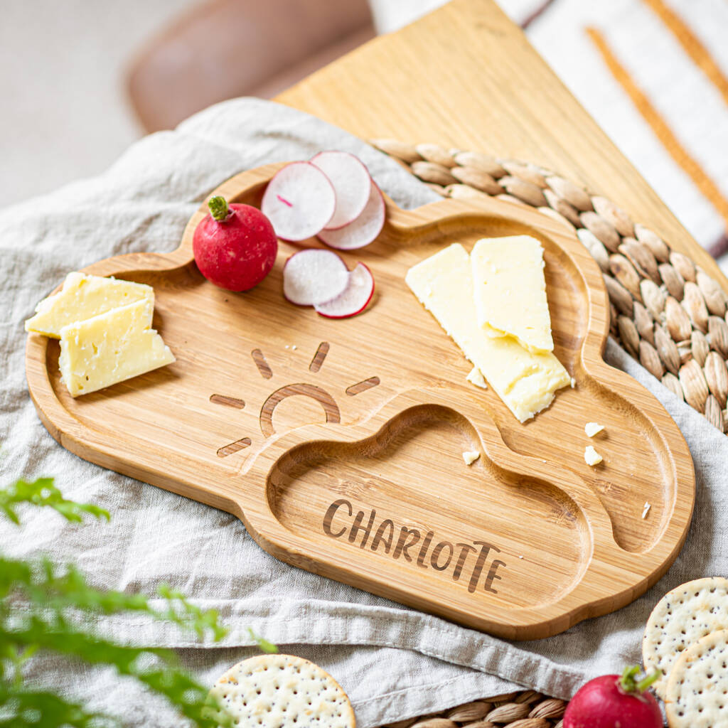 Personalised Cloud Bamboo Plate By TheLittleBoysRoom