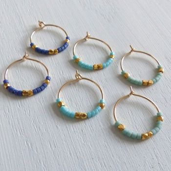 Petite Fair Trade And Ocean Inspired Bead Hoop Earrings, 8 of 11
