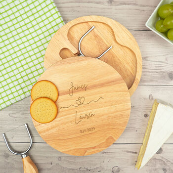 Personalised Cheese Board Set For Valentine's Day, 4 of 7