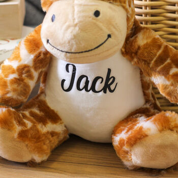 Personalised Giraffe Cuddly Soft Toy For Children, 2 of 7