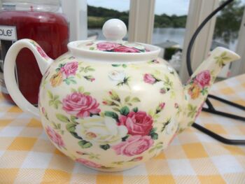 Two Cup Teapot In Rose Design, 6 of 7