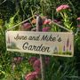 Personalised Garden Sign With Hand Painted Flowers, thumbnail 5 of 8