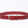 Premium Handmade Mens Leather Belt Red 35mm Wide, thumbnail 7 of 9