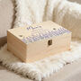 Personalised Lavender Large Wooden Memory Box, thumbnail 1 of 3