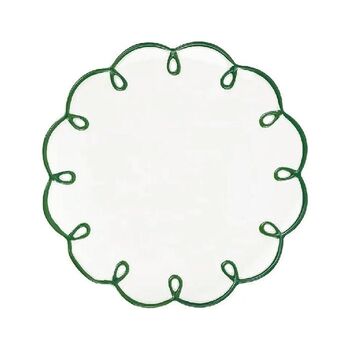 Glorious Green Scalloped Tea Plates Set Of Four, 3 of 3