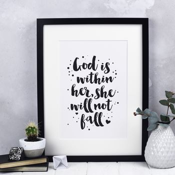 God Is Within Her She Will Not Fall Print, 2 of 6