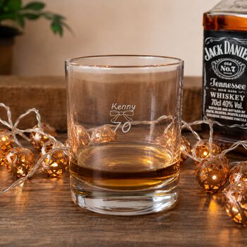 70th Birthday Engraved Whisky Glass, 2 of 11