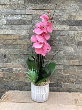 Pink Artificial Silk Orchid Mothers Day Gift, 4 of 7