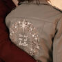 Green Celestial Cropped Bride Leather Jacket, thumbnail 3 of 9