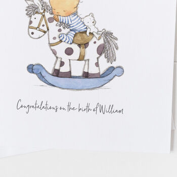 New Baby Card For Boys, Christening Card Boys ..V2a15, 2 of 4