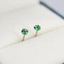 May Birthstone Emerald Green Stud Earrings, thumbnail 4 of 12