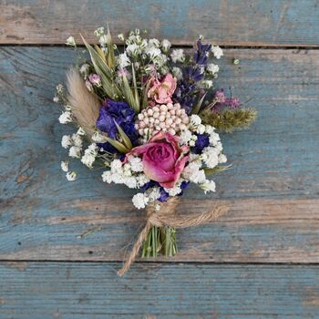 Wedding Dried Flower Bouquet Meadow Mixed Left, 5 of 5