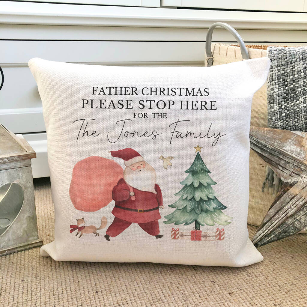 Personalised Please Stop Here Family Cushion, 1 of 3
