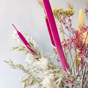 Pink And Yellow Dried Flower Bouquet With Protea, 3 of 5