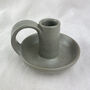 Fair Trade Stoneware Hand Candlestick Holder With Plate, thumbnail 8 of 12