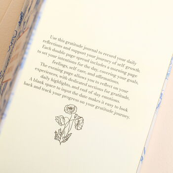 Blue Wildflower Self Care Daily Gratitude Journal, 6 of 6
