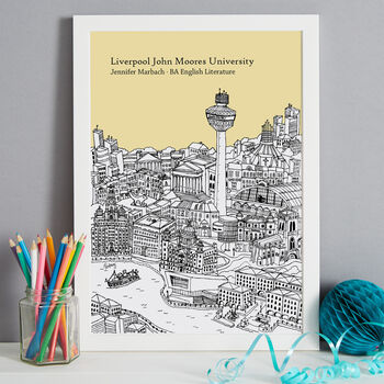 Personalised Liverpool Graduation Gift Print, 5 of 9