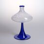 Handmade Supporto Blu Neck Wide Rim Glass Vase, thumbnail 1 of 5