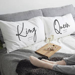 Personalised King Or Queen Pillow Case By A Piece Of