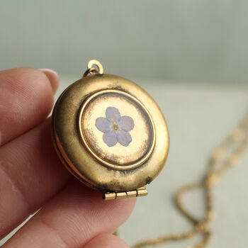 Forget Me Not Locket Necklace, 2 of 9