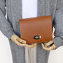 Small Satchel Style Caramel Leather Crossbody, thumbnail 2 of 11