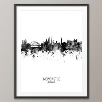 Newcastle Skyline Portrait Print And Box Canvas, 4 of 5