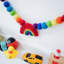 Rainbow Felt Ball Garland, thumbnail 1 of 5