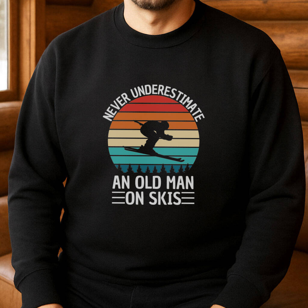 Funny Christmas Ski Gift Sweatshirt For Him, 1 of 1
