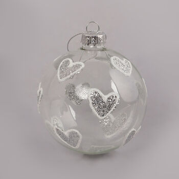 G Decor Sparkling Glass Christmas Tree Bauble, 3 of 3