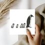 Penguin Walk Hand Drawn Greeting Card, thumbnail 2 of 6