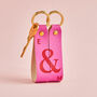 Personalised Fuchsia Pink Two Part Keyring Set, thumbnail 1 of 3