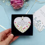 Personalised Floral Friendship Heart Decoration, thumbnail 6 of 7
