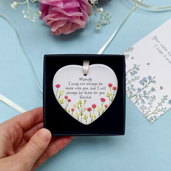Personalised Floral Friendship Heart Decoration, 6 of 7