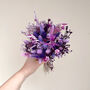 Purple And Lilac Dried Flower Bouquet Round, thumbnail 7 of 7
