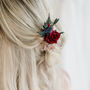 Fawn Jewel Toned Preserved Flower Wedding Hair Pin, thumbnail 1 of 4