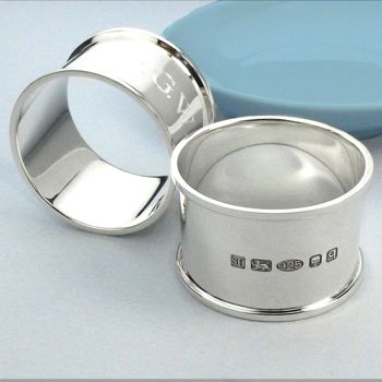 Personalised Sterling Silver Napkin Ring, 5 of 8