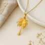 Personalised Gold Plated Silver Palm Tree Necklace, thumbnail 1 of 7