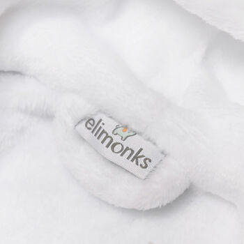 Personalised White Baby Gown With Steel Cable Blanket, 6 of 12