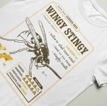 Funny Wasp T Shirt 'Know Your Wingy Stingy', 3 of 6