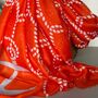 Rope And Anchor Print Scarf In Sunset Orange, thumbnail 4 of 4