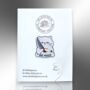 Be Nice Cartoon White Kawaii Cat With Knife Enamel Pin Badge, thumbnail 4 of 8