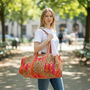Pink Tiger Print Weekend Duffle Bag, thumbnail 2 of 4